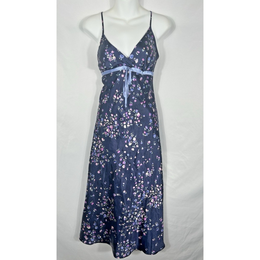 Vtg 90s Y2K Jones NY Floral Slip Dress Babydoll Size S Feminine Romantic FLAW